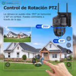 Cámara Solar 4G Inalámbrica Dual Lens 24/7 PTZ Exterior IP65 con Detección de Movimiento IA - Imagen 6