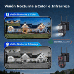 Cámara Solar 4G Inalámbrica Dual Lens 24/7 PTZ Exterior IP65 con Detección de Movimiento IA - Imagen 8